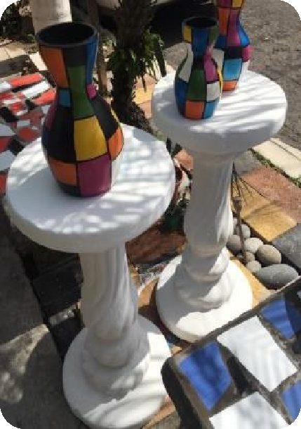 COLUMNAS COLONIALES ESTILO ROMANO Y TORNEADA DE 85 CM Y 70 CM